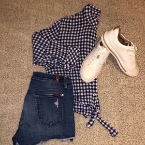 Rails Val Gingham Tie Front Shirt